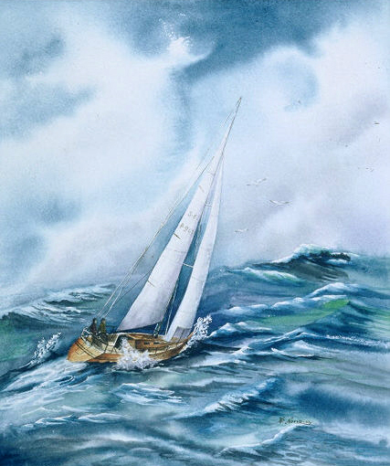 Sailing the Bay 16 x 20